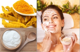 Mặt nạ dưỡng da từ bột nghệ và sữa chua