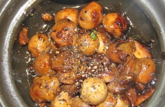 Ngon miệng với món nấm rơm kho tiêu