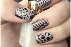 Móng đẹp với những nét vẽ ngẫu hứng
